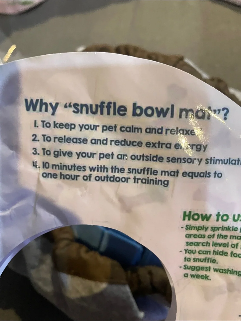 Pet Arena Snuffle Bowl Mat